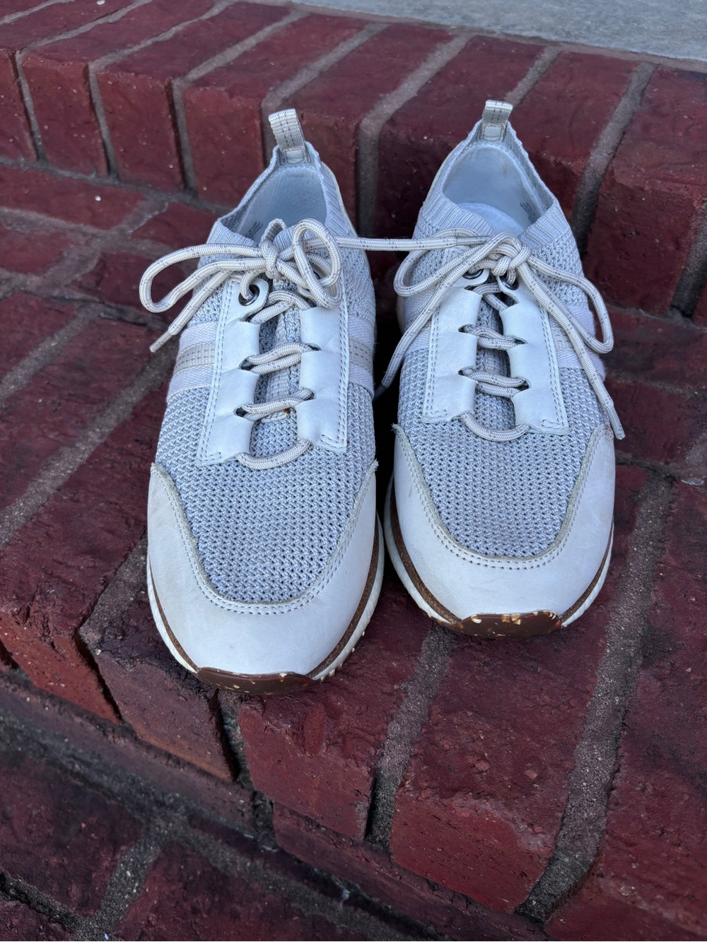 OTBT Cream Knit Slip-On Sneakers with White Trim